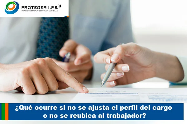 ¿Qué ocurre si no se ajusta el perfil del cargo o no se reubica al trabajador?