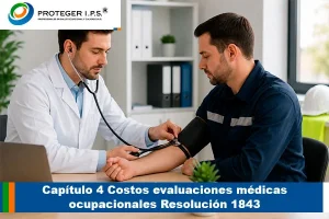 Capítulo 4 Costos evaluaciones médicas ocupacionales Resolución 1843