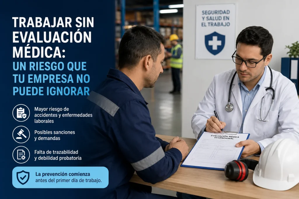 trabajar sin evaluación médica